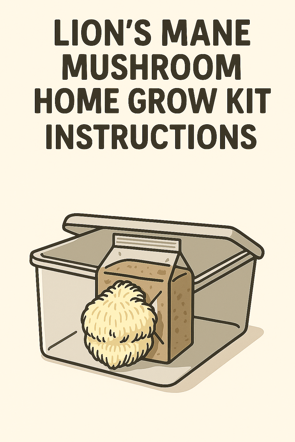 Lions Mane (Pekepeke-kiore) Home Grow kit Instructions