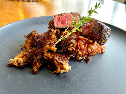 Lions Mane Steaks with Venison Kadhai