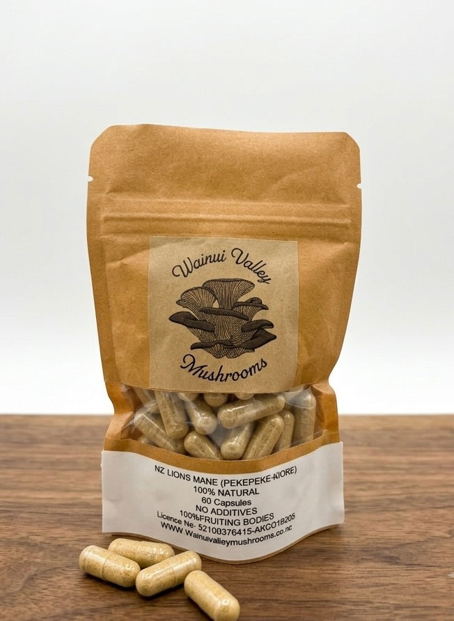 NZ Lion’s Mane Mushroom Supplement Capsules