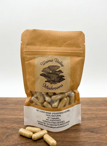 NZ Lion’s Mane Mushroom Supplement Capsules